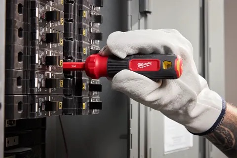 Screwdriver with quick-change flip shank